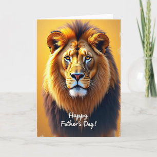 Golden Lion Fathers Day Image Card