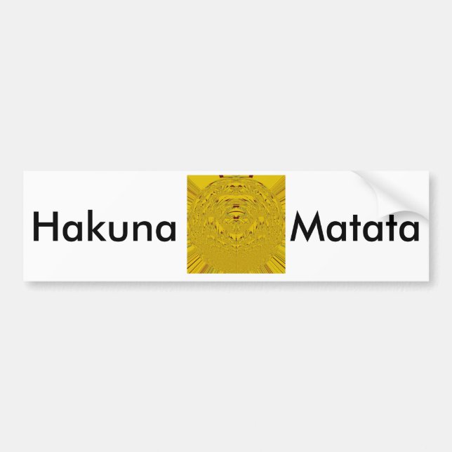 Golden Lion Head Art Print Bumper Sticker (Front)