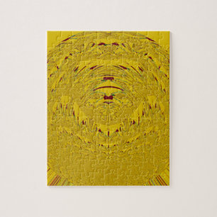 Golden Lion Head Art Print Jigsaw Puzzle