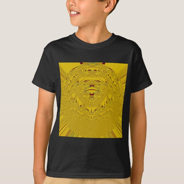 Golden Lion Head Art Print T-Shirt (Front)