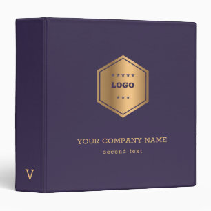 Golden Logo on Purple  Binder