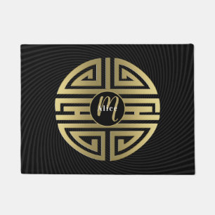 Golden Longevity   Awesome Chinese Character Doormat
