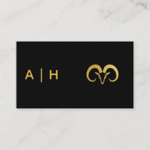 Golden look - Aries Zodiac -monogram black