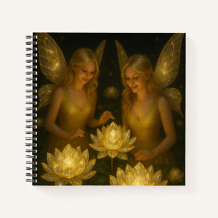 Golden Lotus Fairies Fantasy Art Journal