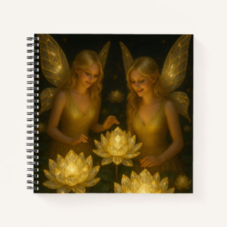 Golden Lotus Fairies Fantasy Art Journal