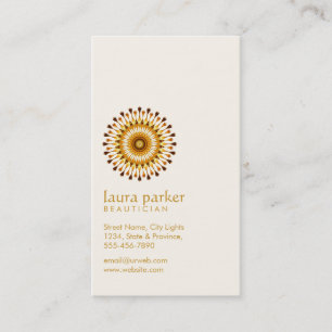 Golden Lotus Flower Yoga Meditation Health Spa Business Card