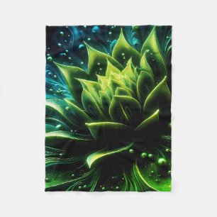 Golden Lotus Radiance – Abstract Mystical Design Fleece Blanket