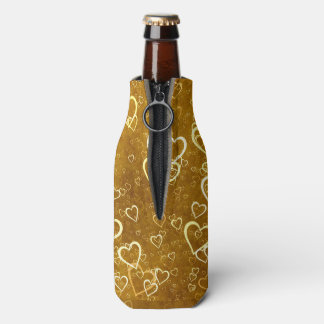 Golden Love Heart Shape Bottle Cooler