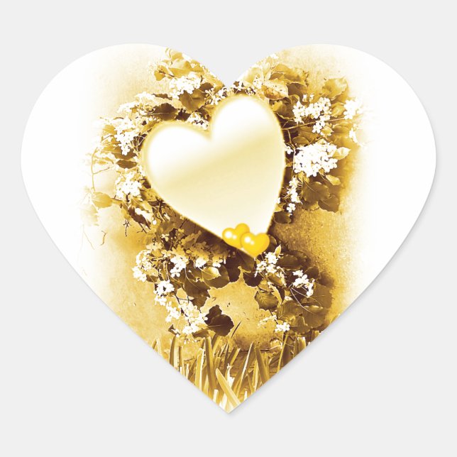 Golden Love_ Heart Sticker (Front)