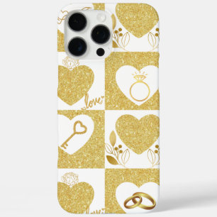 Golden Love & Wedding Icons Collection iPhone 16 Pro Max Case