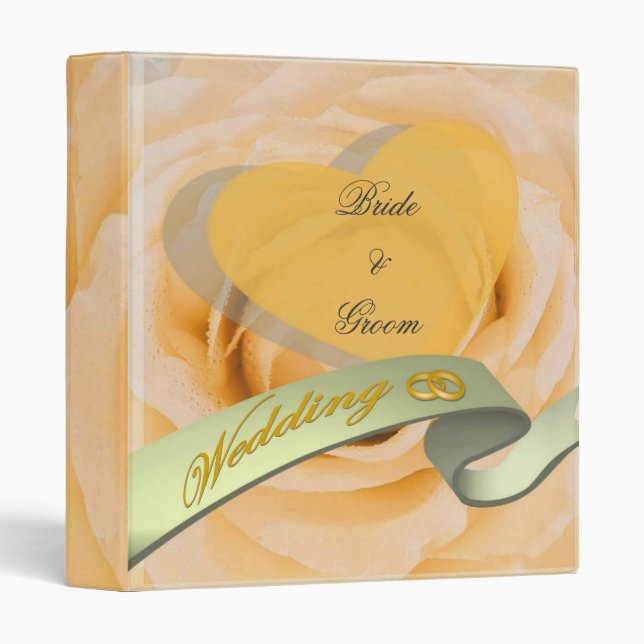 Golden Love Wedding Photos Binder (Front/Spine)