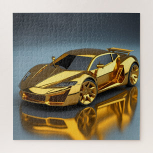 Golden Luxury Car Puzzle