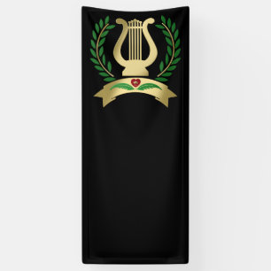Golden lyre banner
