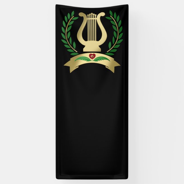 Golden lyre banner (Vertical)