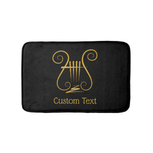 Golden Lyre Bath Mat