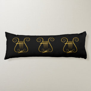 Golden Lyre Body Pillow