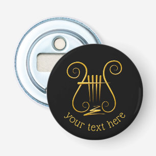 Golden Lyre Bottle Opener