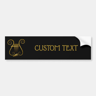 Golden Lyre Bumper Sticker