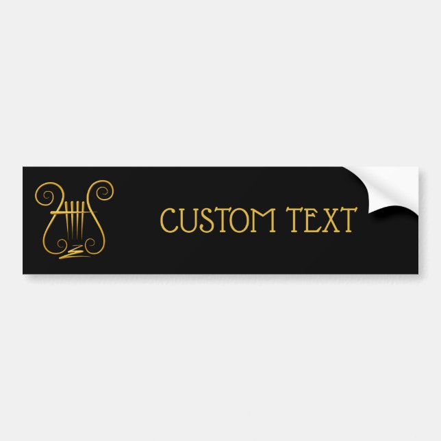 Golden Lyre Bumper Sticker (Front)