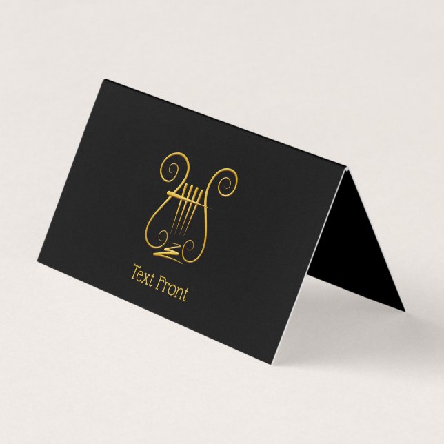 Golden Lyre Business Card (Front)