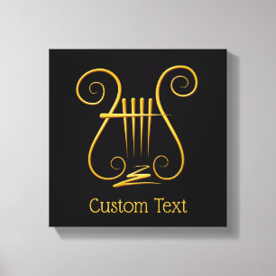 Golden Lyre Canvas Print