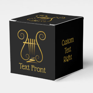 Golden Lyre Favor Box