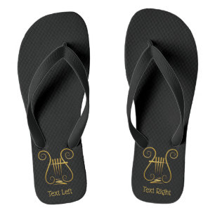 Golden Lyre Flip Flops
