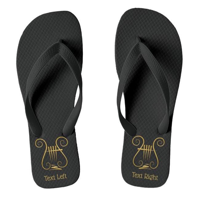 Golden Lyre Flip Flops (Footbed)