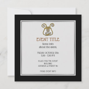 Golden Lyre Invitation