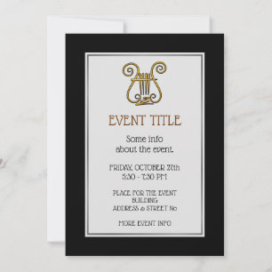 Golden Lyre Invitation