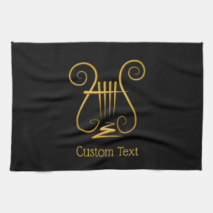 Golden Lyre Kitchen Towel