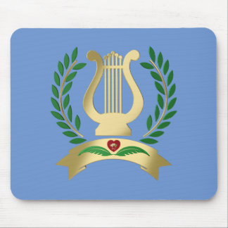 Golden lyre mouse pad