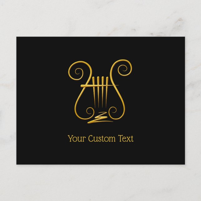 Golden Lyre Postcard (Front)