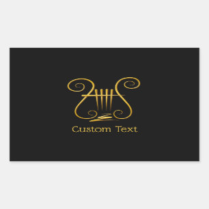 Golden Lyre Sticker