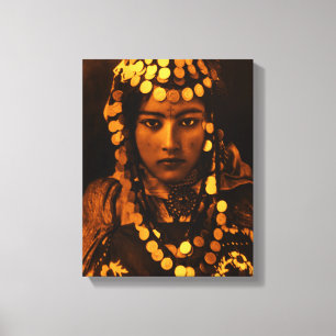 Golden Maghreb Ouled Naïl Berber Girl Female Woman Canvas Print