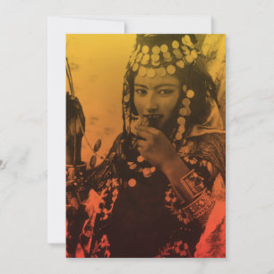 Golden Maghreb Ouled Naïl Berber Girl Female Woman Invitation