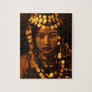 Golden Maghreb Ouled Naïl Berber Girl Female Woman Jigsaw Puzzle