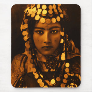Golden Maghreb Ouled Naïl Berber Girl Female Woman Mouse Pad