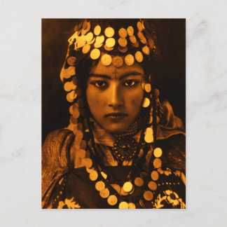 Golden Maghreb Ouled Naïl Berber Girl Female Woman Postcard