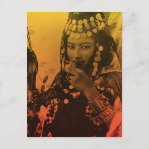 Golden Maghreb Ouled Naïl Berber Girl Female Woman Postcard