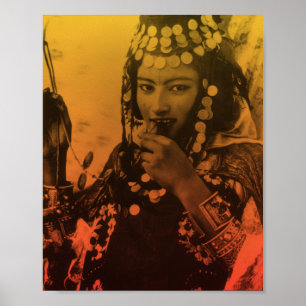 Golden Maghreb Ouled Naïl Berber Girl Female Woman Poster
