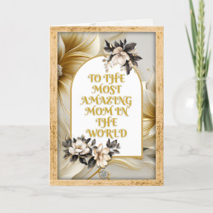 Golden Magnolia Most Amazing Mom Holiday Card