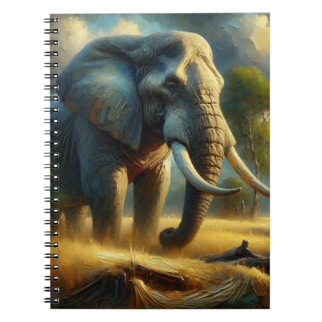 Golden Majesty Elephant Notebook (Front)