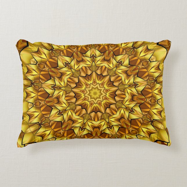 Golden Mandala Antique Abstract Design-63495 Accent Pillow (Front)