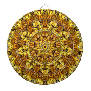Golden Mandala Antique Abstract Design-63495 Dartboard