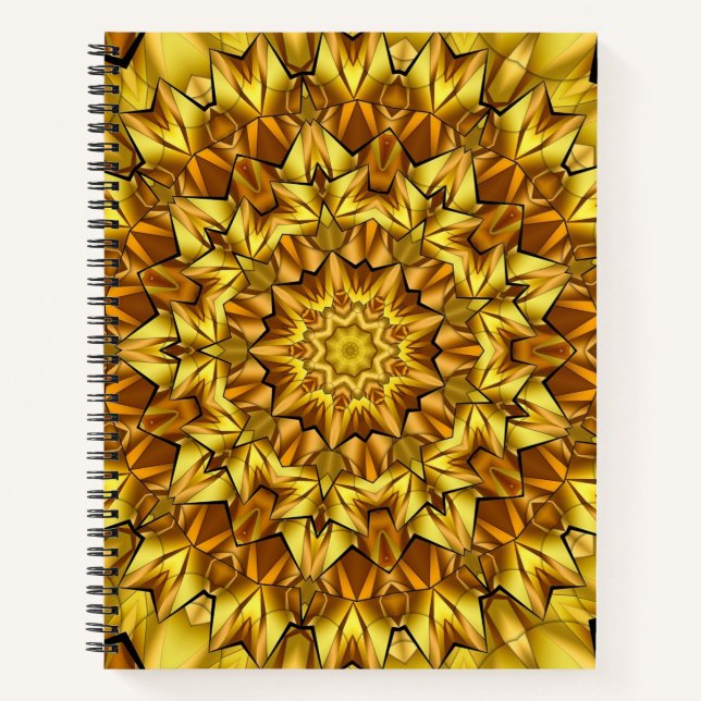 Golden Mandala Antique Abstract Design-63495 Notebook (Front)