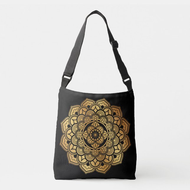 Golden Mandala Art Design Sac fourre-tout (Devant)