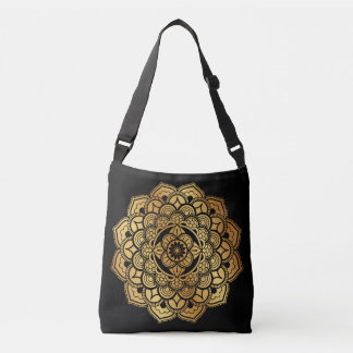 Golden Mandala Art Design Tote Bag