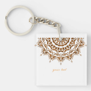 Golden mandala keychain
