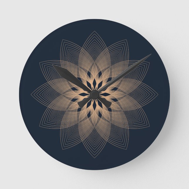 Golden Mandala Large Clock (Front)
